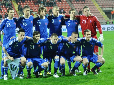 Zostava Slovenska pred zápasom