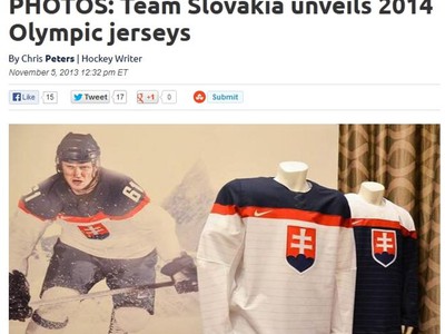 Zahraničné weby obdivujú nové slovenské olympijské dresy hokejistov.