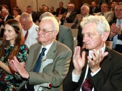  Danka Barteková, Vladimír Černušák a František Chmelár počas 45. valného zhromaždenia SOV

