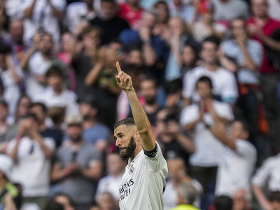 Karim Benzema oslavuje svoj gól