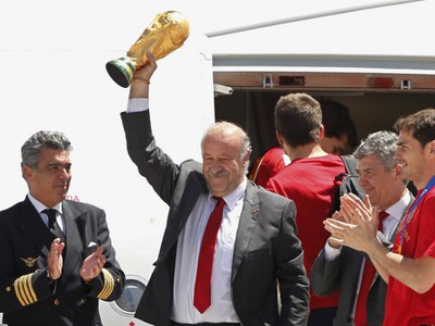 Vicente del Bosque s trofejou