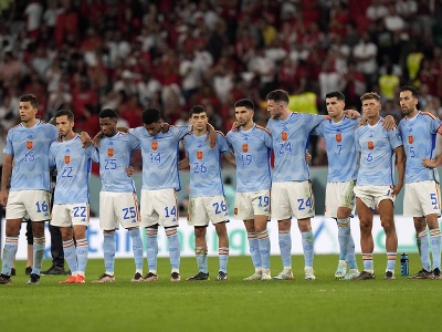 Futbalisti Španielska počas penaltového rozstrelu
