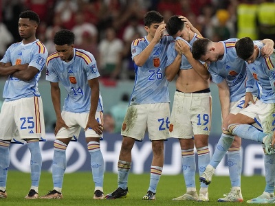 Frustrovaní Španieli počas penaltového rozstrelu