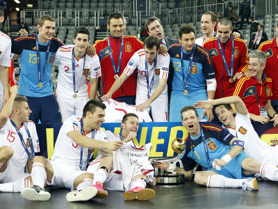Španielsky futsalisti sa tešia