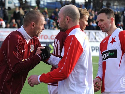 Hráči Sparty a Slavie