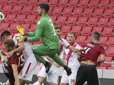 Momentka zo zápasu 1. predkola Ligy majstrov Spartak Trnava - Zrinjski Mostar