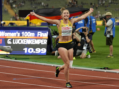 Nemecká atlétka Gina Lückenkemperová zvíťazila vo finále stovky na ME v atletike v Mníchove
