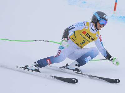 Na snímke nórska lyžiarka Kajsa Vickhoff Lieová na trati v super-G žien Svetového pohára v alpskom lyžovaní vo švajčiarskom stredisku St. Moritz 