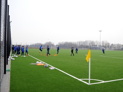 Pohľad na novovybudované ihrisko Futbalovej akadémie FC DAC 1904 v Dunajskej Strede