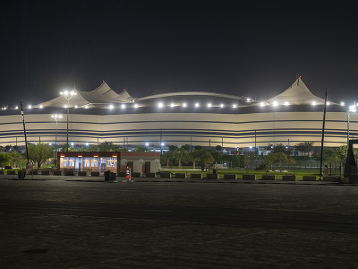 a snímke futbalový štadión Al-Bajt v katarskom meste Chaur