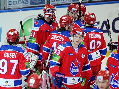 Hráči CSKA sa tešia