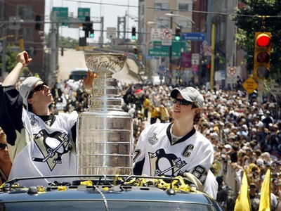 Stanley cup, oslavy, pittsburgh, Crosby, Fleury