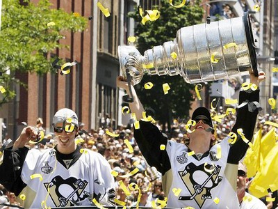 Stanley cup, oslavy, pittsburgh, Fleury, Crosby