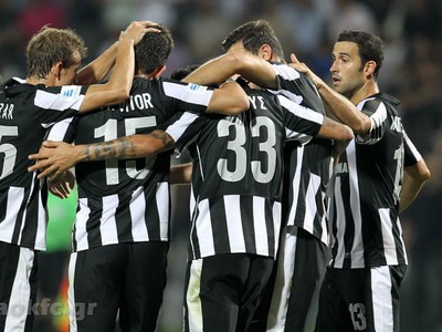 Radosť hráčov PAOK-u po