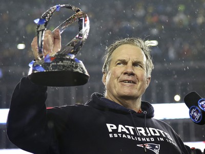 Trenér New England Patriots Bill Belichick po víťazstve svojho tímu