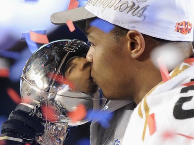 New Orleans Saints running back Mike Bell sa raduje z víťazstva v Super Bowle