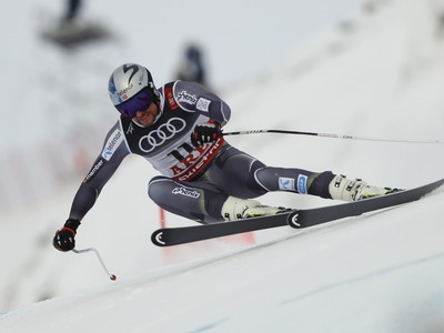 Aksel Lund Svindal na trati Super G na majstrovstvách sveta v lyžovaní vo Švédskom Aare