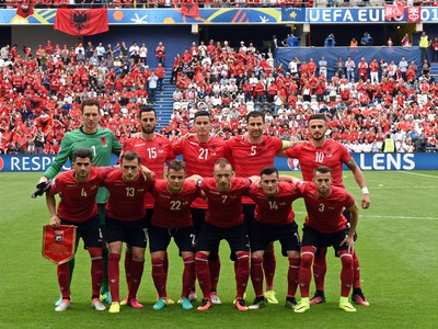 Albánsky tím pred súbojom so Švajčiarskom