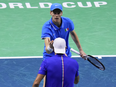 Talianski tenisti Jannik Sinner a Matteo Berrettini 