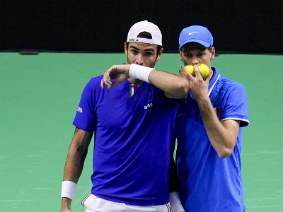 Talianski tenisti Jannik Sinner a Matteo Berrettini 