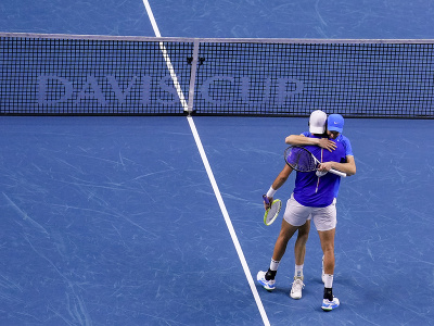 Talianski tenisti Jannik Sinner a Matteo Berrettini 