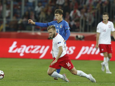 Momentka zo zápasu Poľsko - Taliansko