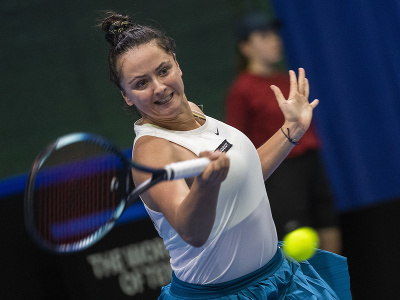 Na snímke slovenská tenistka Viktória Hrunčáková