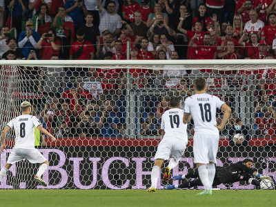 Jorginho nepremnil penaltu proti Švajčiarsku