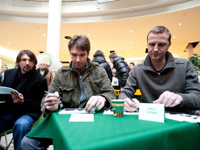 Goran Ivaniševic, Michael Stich a Karol Kučera