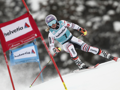  Tessa Worleyová počas obrovského slalomu v Lenzerheide
