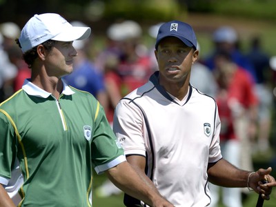 Adam Scott a Tiger Woods