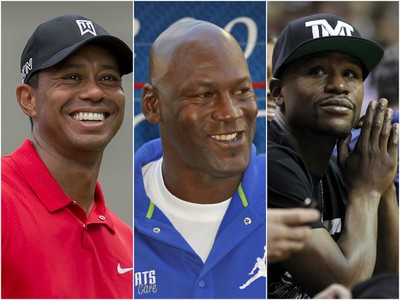 Tiger Woods, Michael Jordan a Floyd Mayweather
