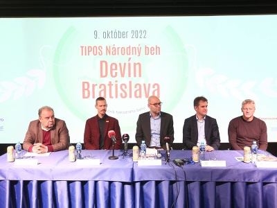 Tlačová konferencia pred 74. ročníkom pretekov TIPOS Národný beh Devín - Bratislava