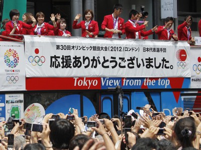 Veľkolepé privítanie japonských olympionikov