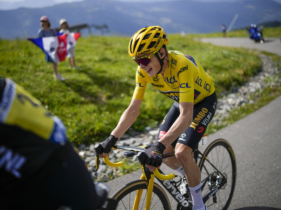 Jonas Vingegaard počas stúpania na Col de la Loze počas 17. etapy Tour de France 2023