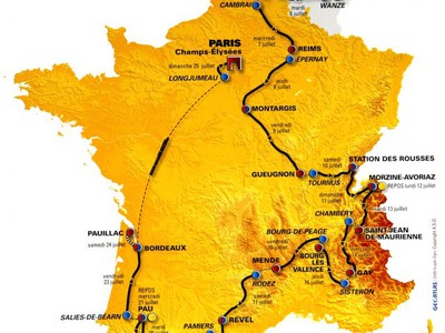 Mapa TdF 2010