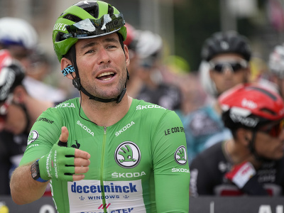 Mark Cavendish oslavuje víťazstvo v 10. etape Tour de France