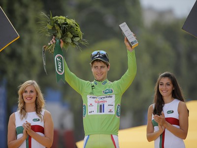 Peter Sagan po tretíkrát za sebou vybojoval na Tour zelené tričko pre víťaza bodovacej súťaže