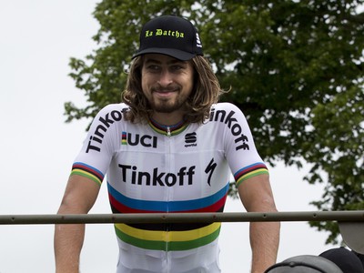 Peter Saganna predstavovaní tímu Tinkoff pred Tour de France