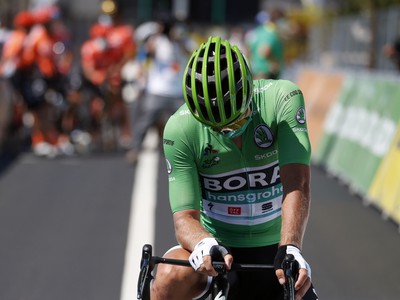 Slovenský cyklista Peter Sagan v zelenom drese