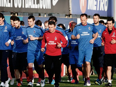 Hráči Trabzonu na tréningu