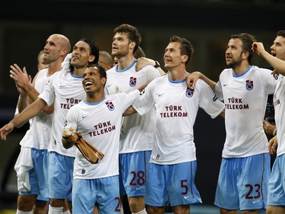 Radosť hráčov Trabzonsporu po