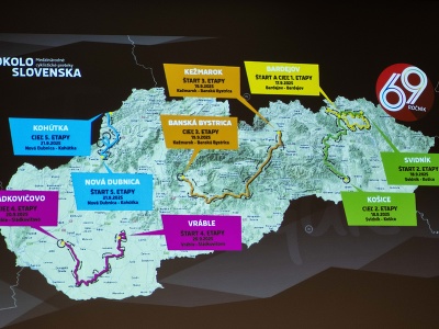 Na snímke mapa jednotlivých