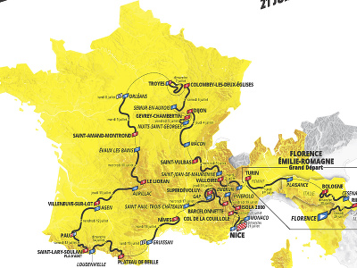 Na snímke, ktorú poskytol organizátor Tour de France ASO (Amaury Sport Organisation), je trať mužských medzinárodných cyklistických pretekov Tour de France 2024. 