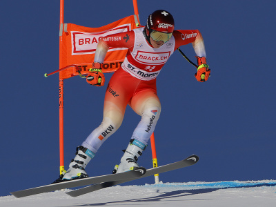 Rakúska lyžiarka Corinne Suterová počas tréningu zjazdu v St. Moritzi