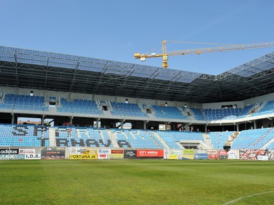 Pohľad na City Arenu počas kontrolného dňa City Areny - Štadióna Antona Malatinského v Trnave