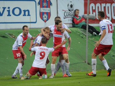 Radosť hráčov z FC Vion Zlaté Moravce
