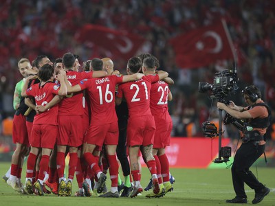 Radosť hráčov Turecka