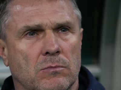 Tréner Ukrajiny Serhii Rebrov