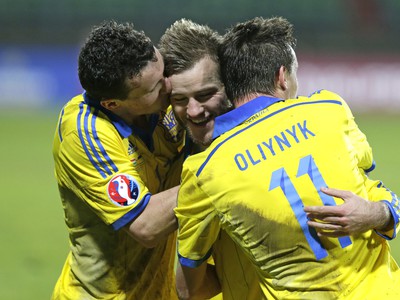 Radosť hráčov Ukrajiny